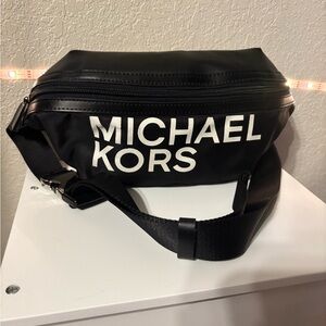 Michael Kors Black and White Belt Bag